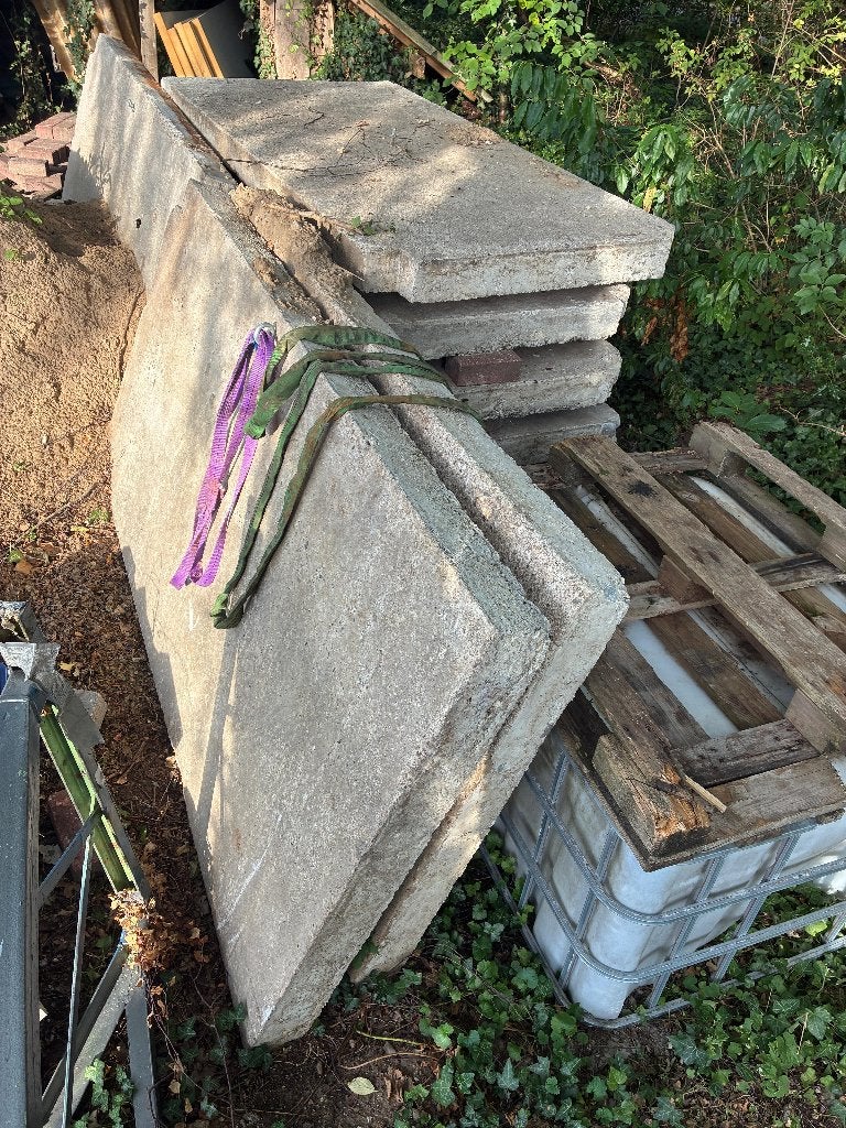 Betonplaten, Tuin en Terras, Ophalen, Gebruikt, Beton, Overige typen