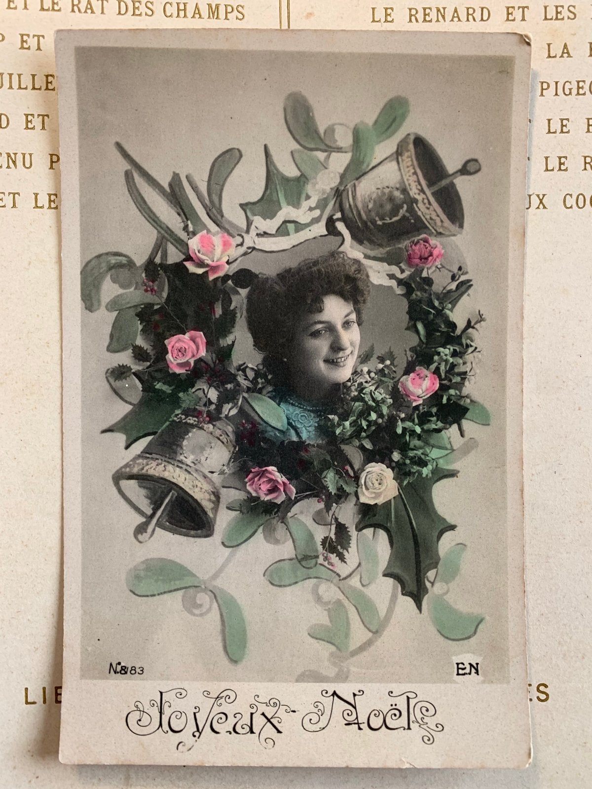 23-12-1909 Joyeux Noël (NN), Ophalen of Verzenden, Voor 1920, Gelopen, Feest(dag)