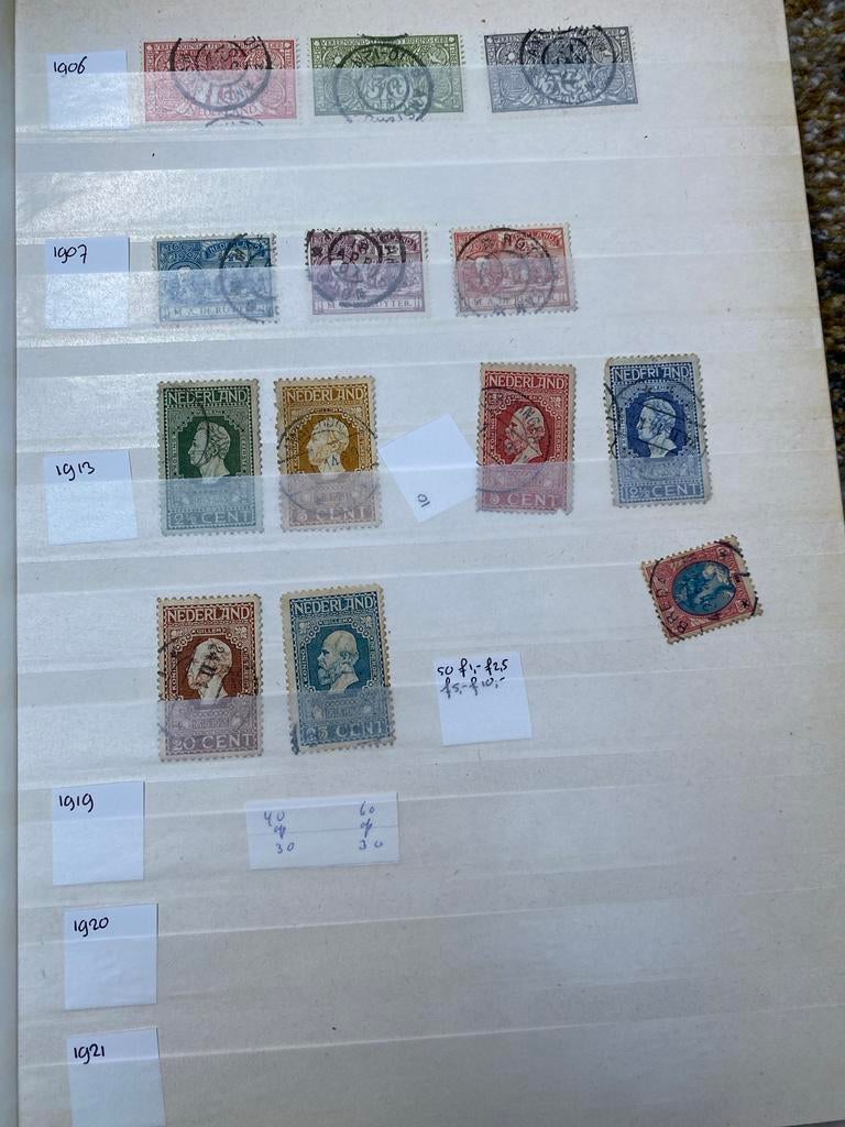 Nederlandse postzegels 1906-1913, gestempeld, Postzegels en Munten, Postzegels | Nederland, Ophalen of Verzenden, T/m 1940, Gestempeld