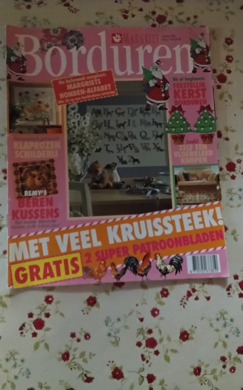 Borduren Margriet Tijdschrift met Kruissteekpatronen, Hobby en Vrije tijd, Ophalen of Verzenden, Gebruikt, Handborduren, Patroon
