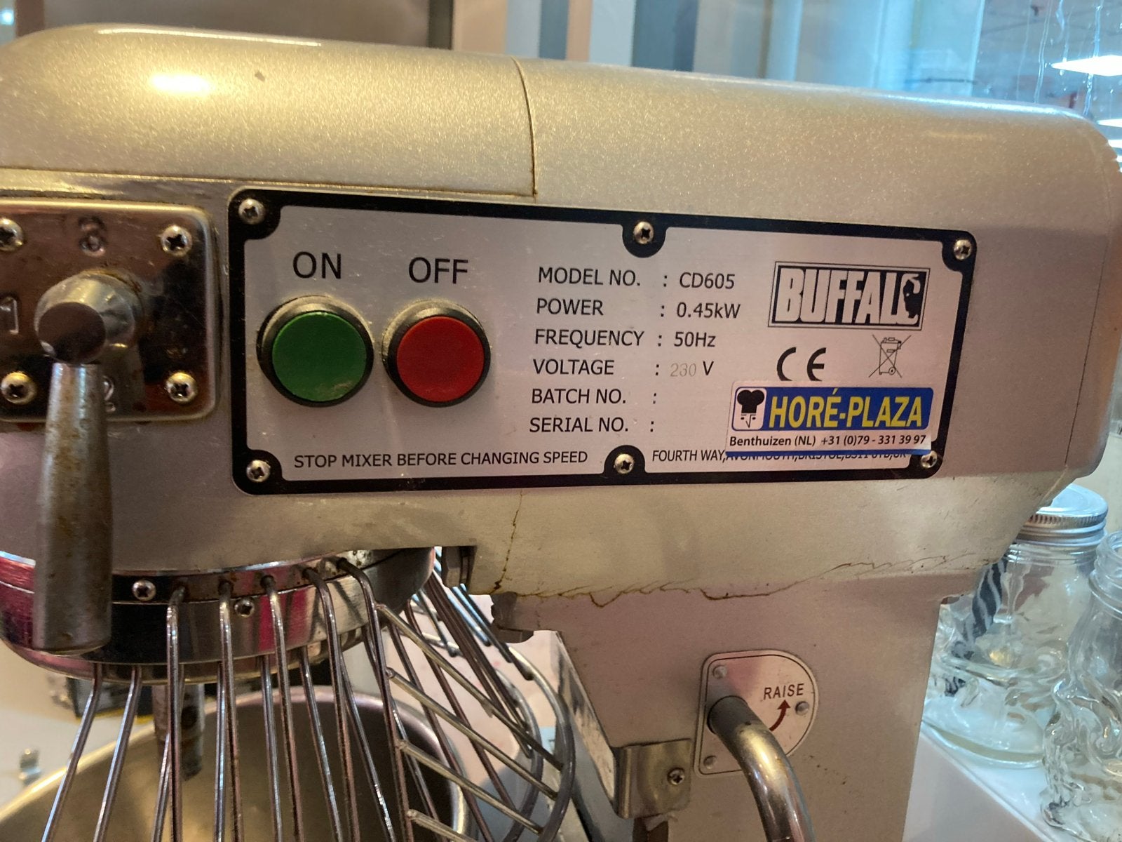 Buffalo planeetmenger 20 liter, 230V - Werkt perfect!, Ophalen of Verzenden, Gebruikt, Bakkerij en Slagerij