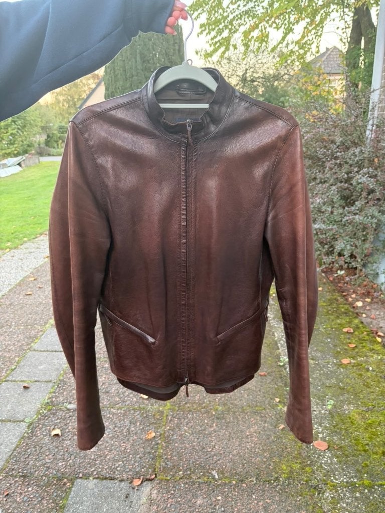 Dames leren jack van Burberry maat 40, Maat 38/40 (M), Bruin, Ophalen of Verzenden, Zo goed als nieuw