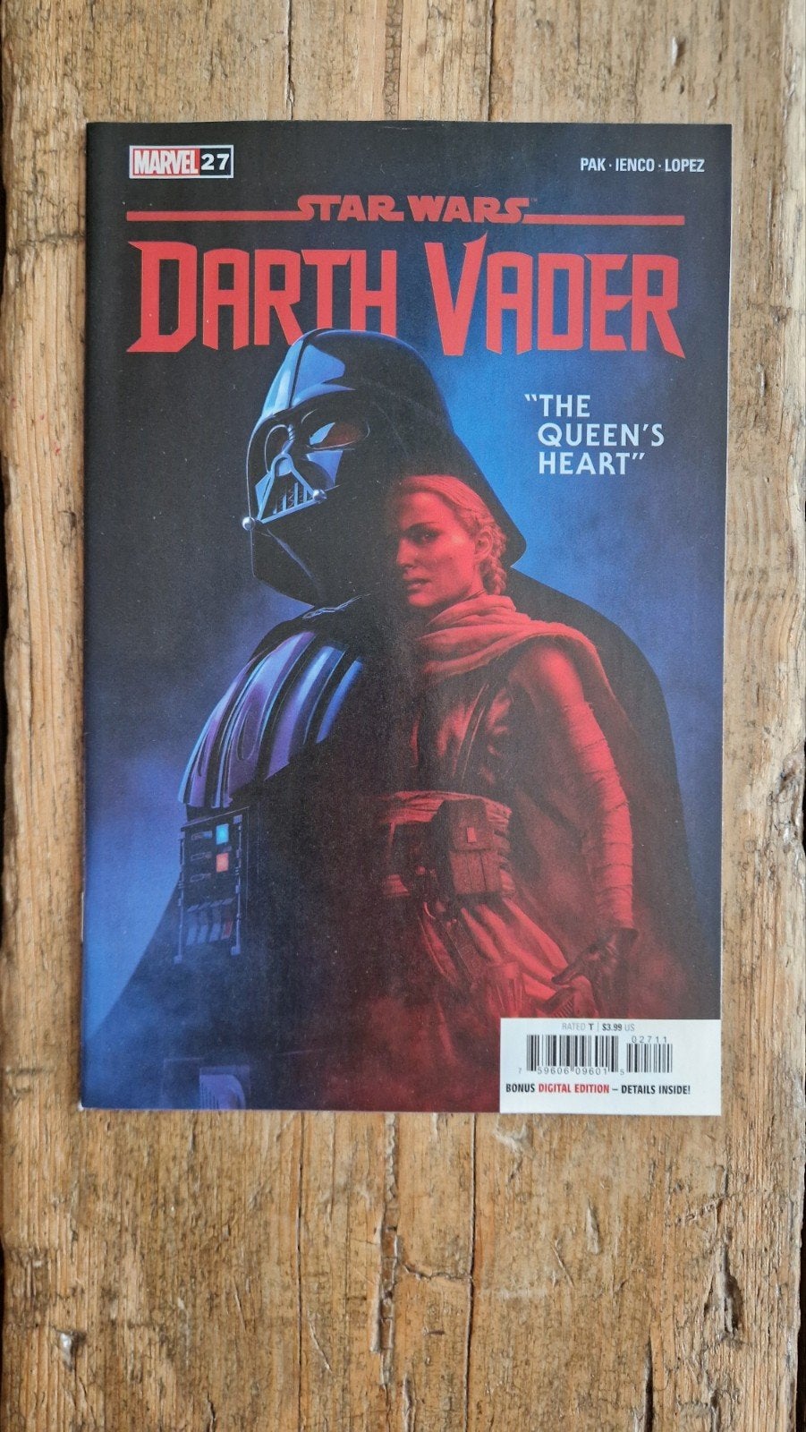 Star Wars Darth Vader "The Queen's Heart" Marvel Comic, Boeken, Eén stripboek, Ophalen of Verzenden, Zo goed als nieuw, Greg Pak, Raffaele Ienco, Carlos Lopez