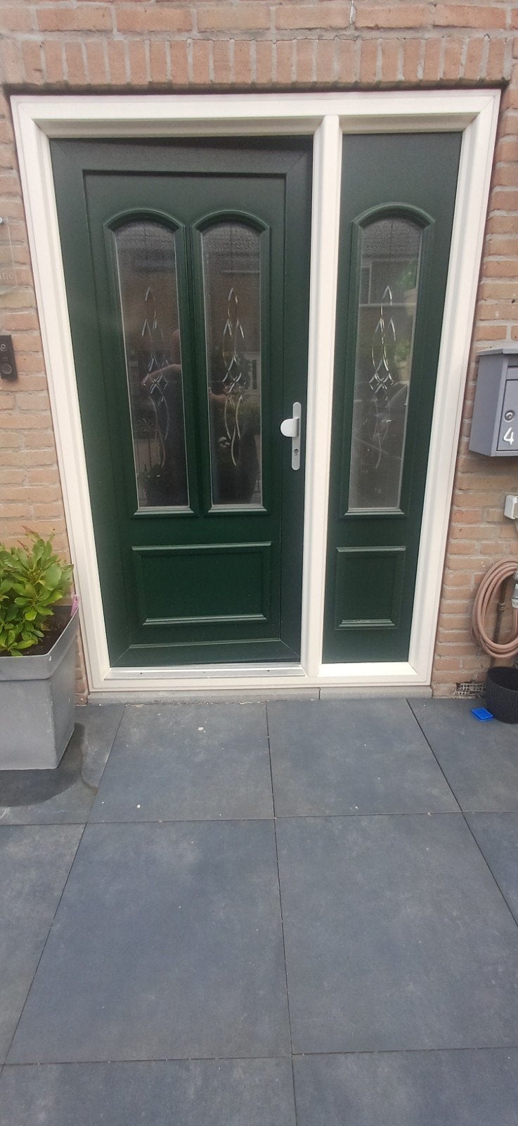 Kunston Buitendeur 150,0 x 208,0 5 puntsl. incl deurbeslag, Doe-het-zelf en Verbouw, Kozijnen en Schuifpuien, Kunststof, Gebruikt
