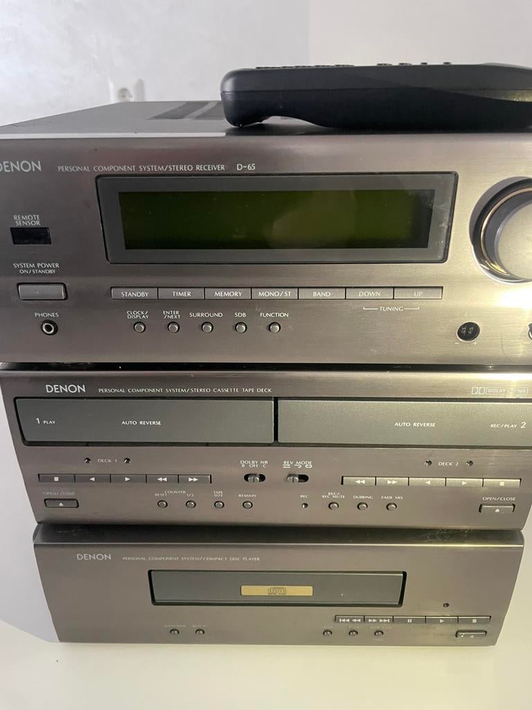 Denon D-65 stereo set  met afstandsbediening, Ophalen, Gebruikt, Cassettedeck, Denon