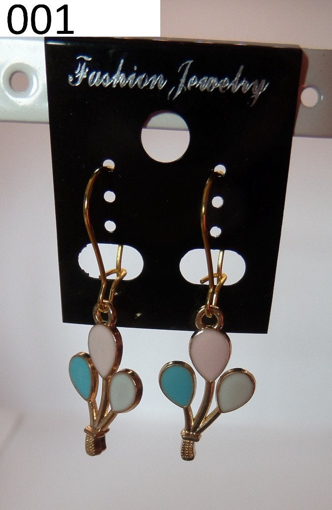 Oorbellen artikelnummer 001 t/m 005, Met kristal, Overige materialen, Hangers, Nieuw
