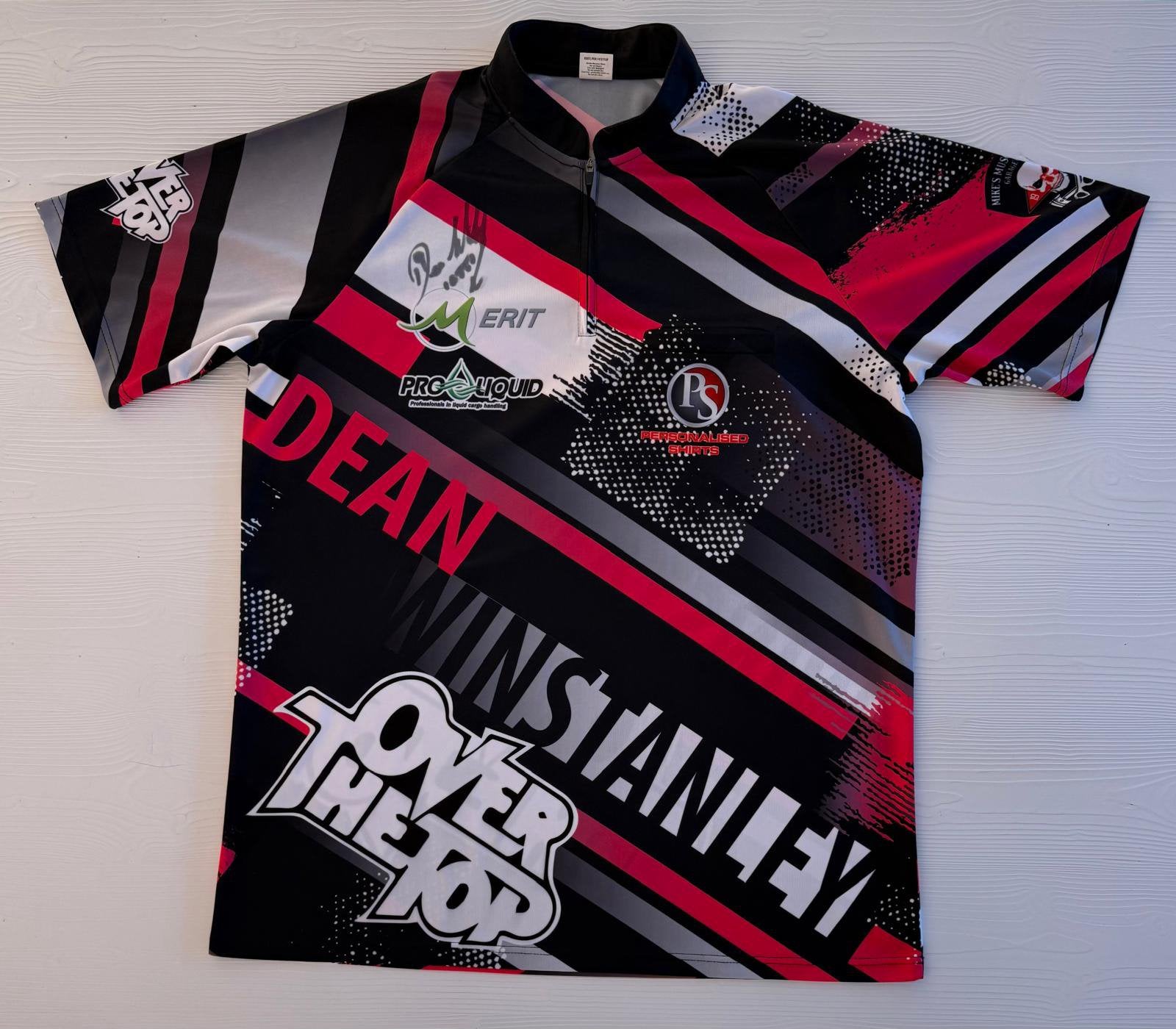 Gesigneerd dartshirt Dean Winstanley (2XL) zonder COA, Verzenden, Zo goed als nieuw, Overige sporten, Shirt
