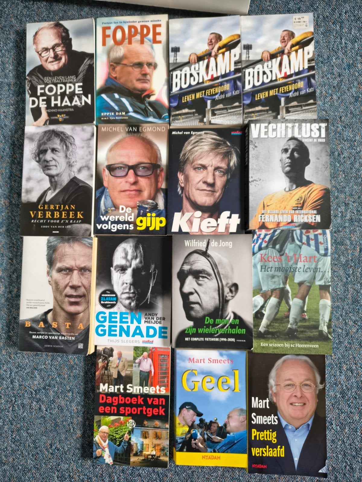 partij boeken sportboeken voetbalboeken wielrenboeken 15 stk, Ophalen, Zo goed als nieuw, Overige sporten