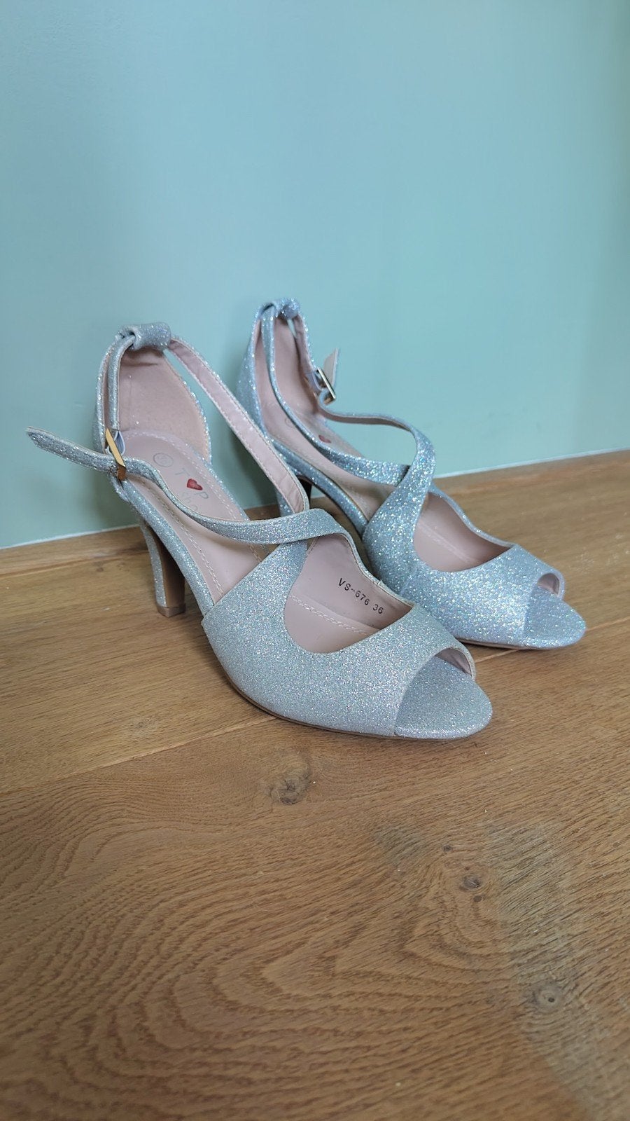Zilveren Glitterhakken Maat 36, Kleding | Dames, Overige kleuren, Nieuw, Ophalen of Verzenden, TOP Shoes