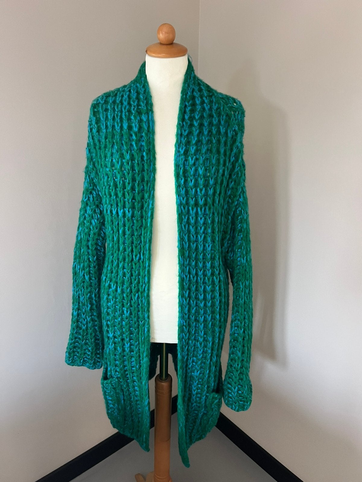 Nieuw! Be Pure lang vest groen blauw mt 40/42, Kleding | Dames, Ophalen of Verzenden, Zo goed als nieuw, Maat 38/40 (M), Blauw