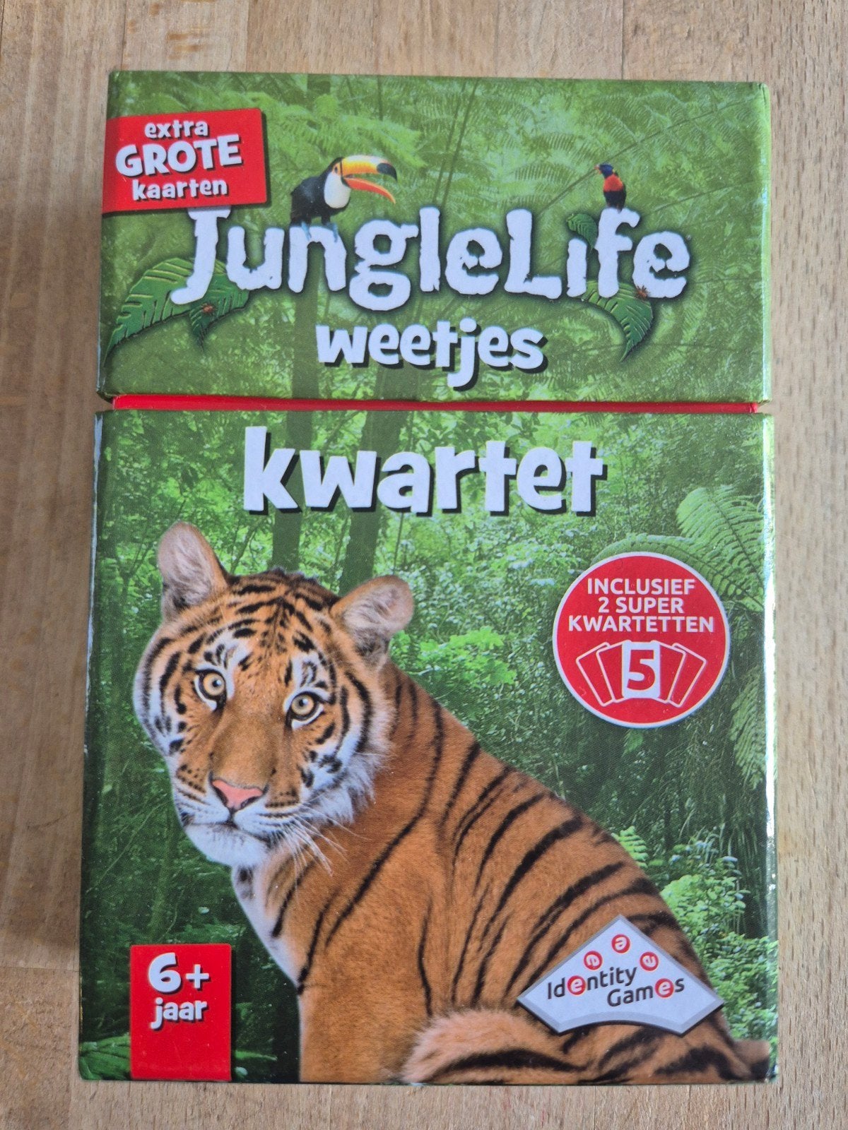 JungleLife weetjes kwartet - ook leuk voor grote mensen, Een of twee spelers, Ophalen, Zo goed als nieuw, Identity Games