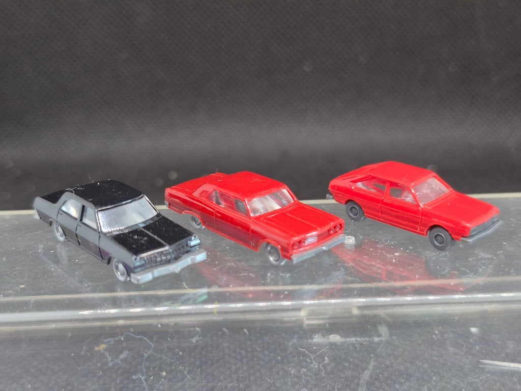 Wiking 9010/914/9015 - set met drie pers.auto's (16494), Overige merken, Gebruikt, Gelijkstroom, Wagon