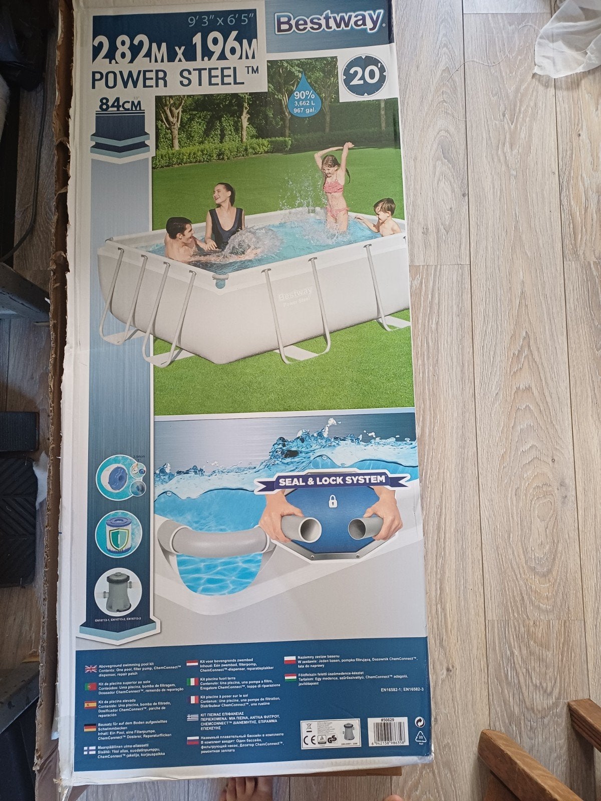 Bestway Power Steel Opzetzwembad 2.82m x 1.96m, Tuin en Terras, Zwembaden, 200 tot 300 cm, 80 tot 120 cm, Ophalen of Verzenden