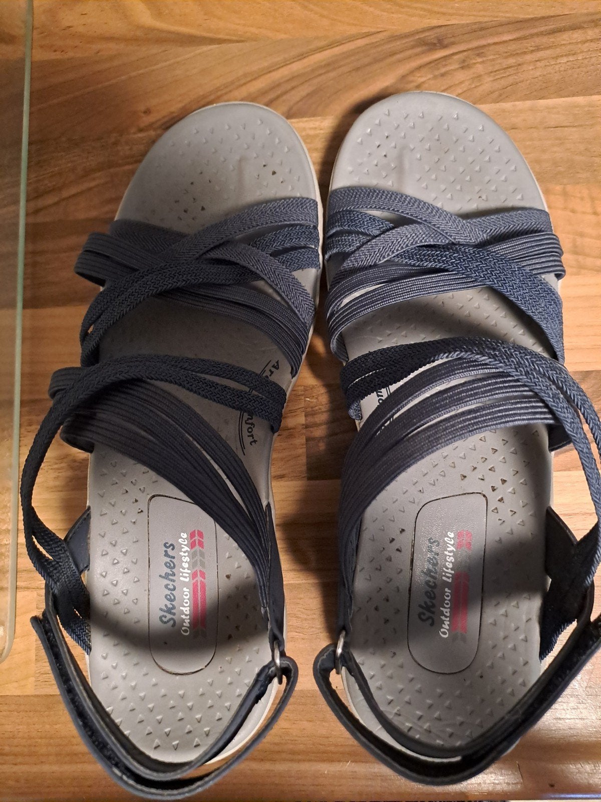 Skechers sandalen.mt40.Blauw.ZGAN., Skechers, Blauw, Ophalen of Verzenden, Zo goed als nieuw