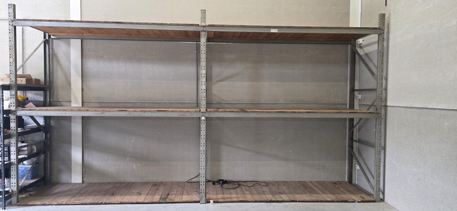 Stevige stellingkast met 4 niveaus - 570x104x300cm, Ophalen