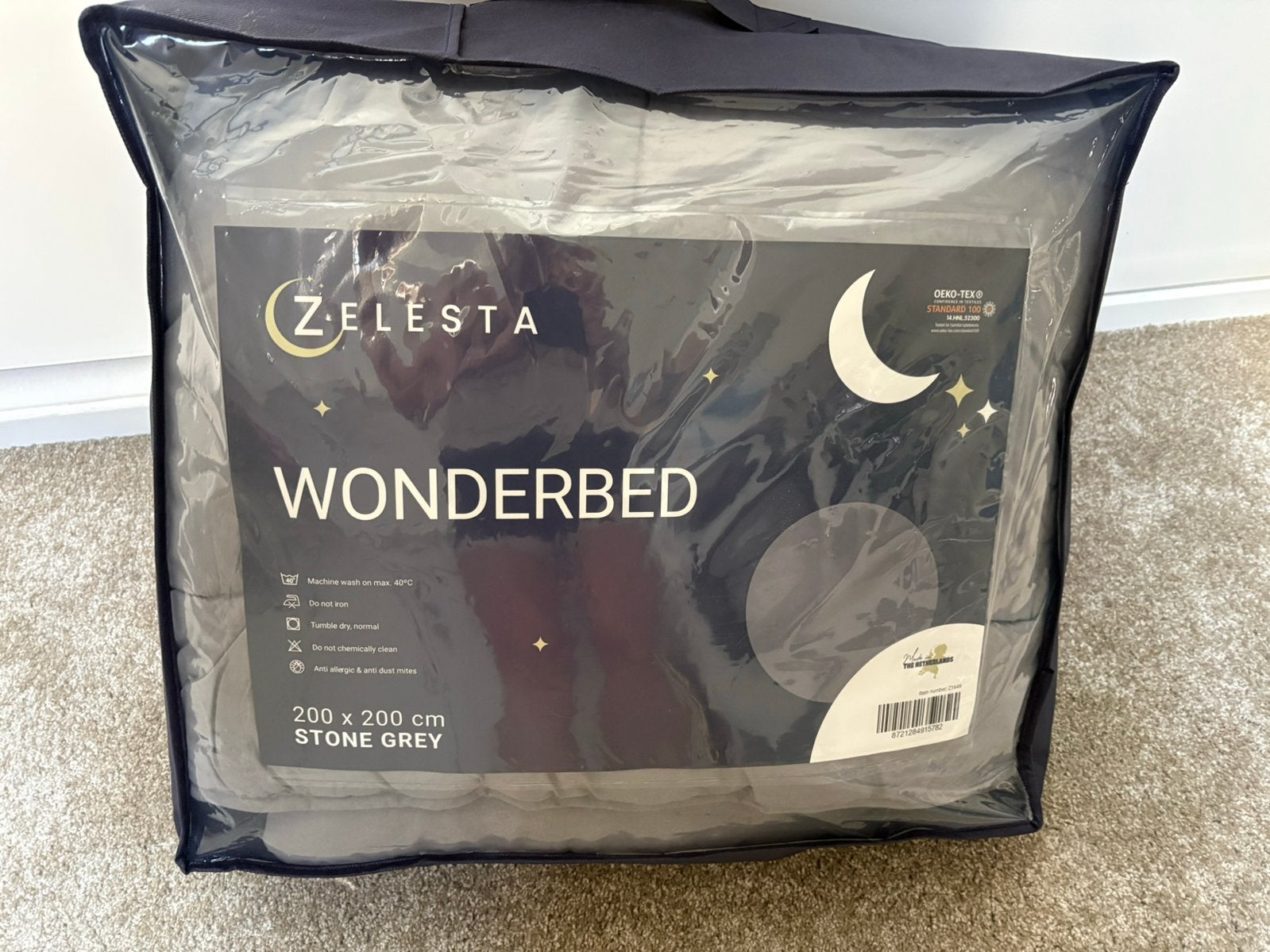 Zelesta dekbed 200x200, Ophalen, Tweepersoons, Overige merken, Grijs
