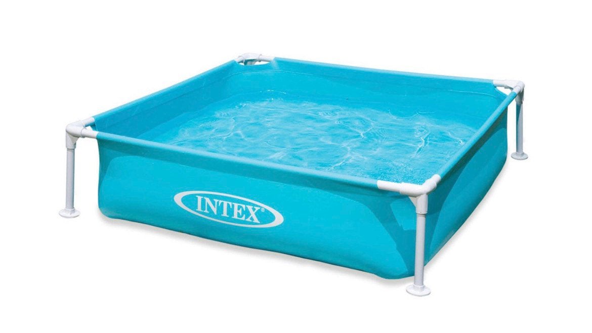 Intex blauw zwembad, 122x122, Tuin en Terras, Ophalen, Minder dan 80 cm, Opzetzwembad, Rechthoekig