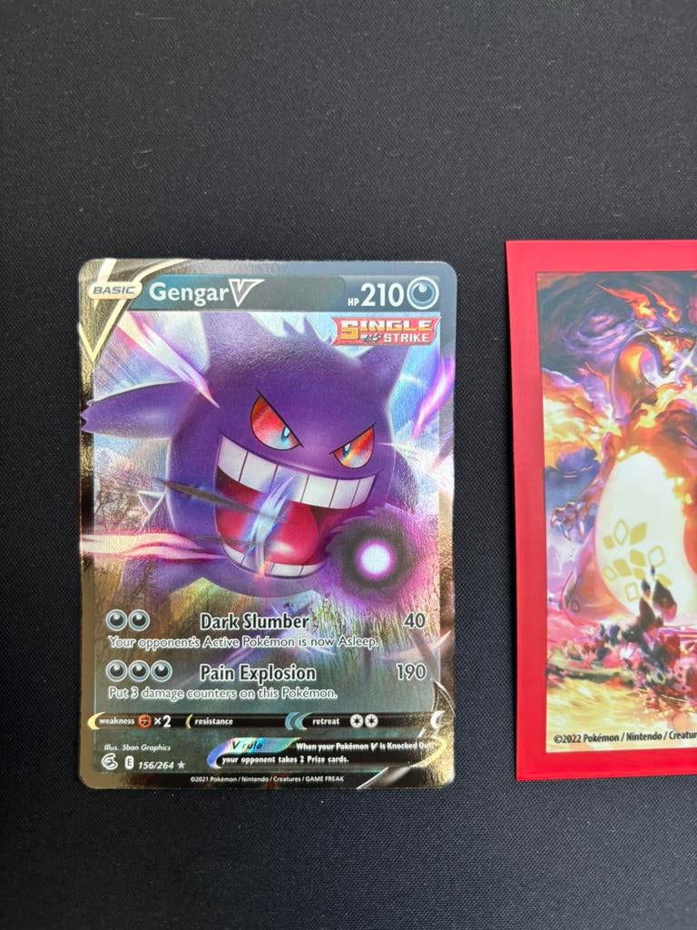 Gengar V 156/256, Ophalen of Verzenden, Zo goed als nieuw, Losse kaart, Foil