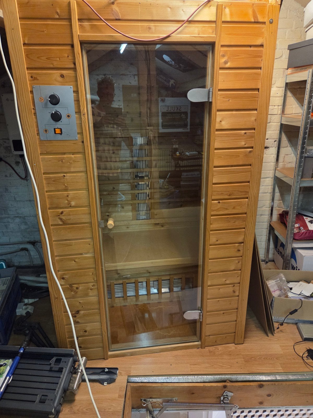 Compacte Infrarood Sauna - Zo Goed als Nieuw, Sport en Fitness, Sauna, Ophalen, Zo goed als nieuw, Infrarood, Complete sauna