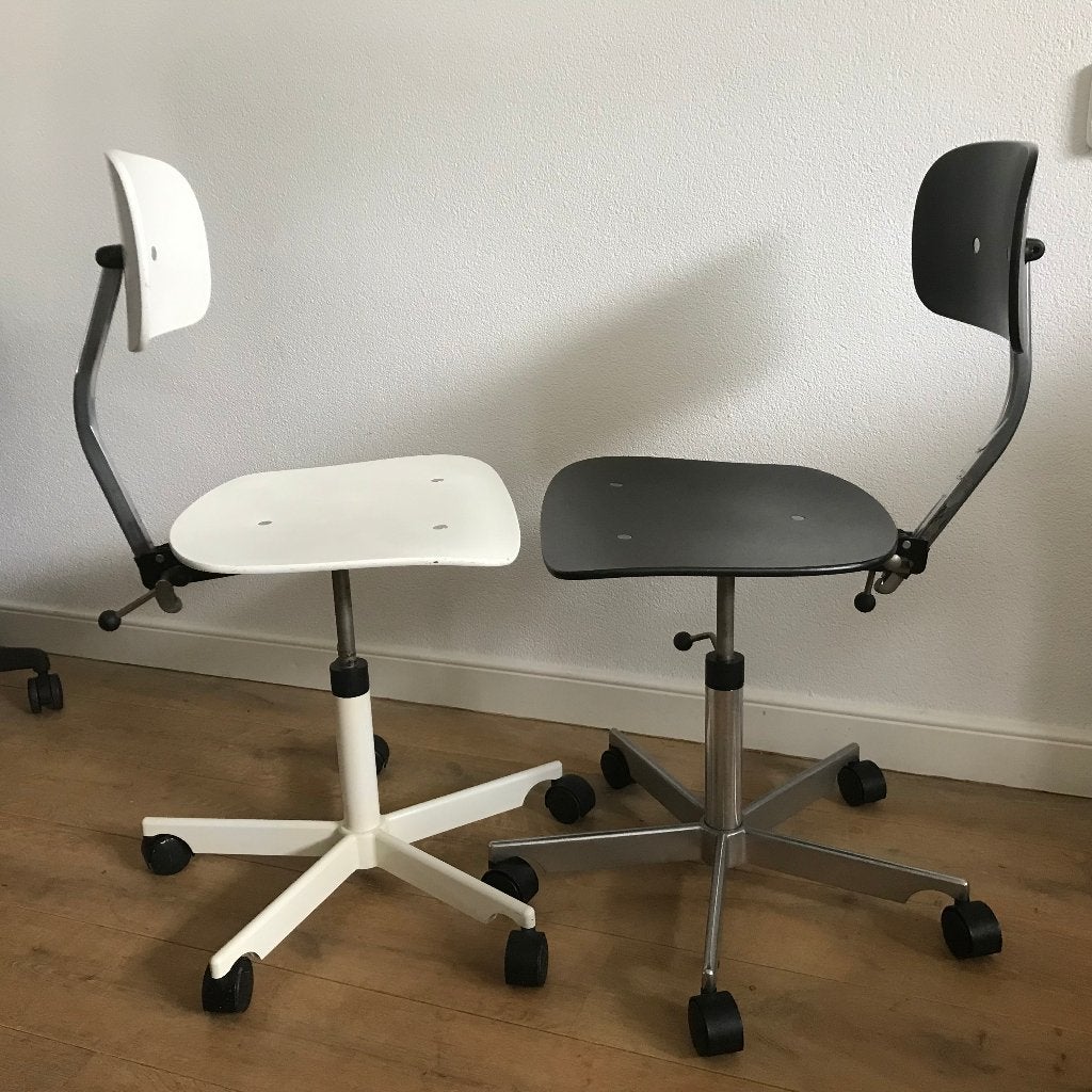 Vintage Kevi bureaustoel Jorgen Rasmussen wit, Huis en Inrichting, Ophalen, Gebruikt, Wit, Nvt