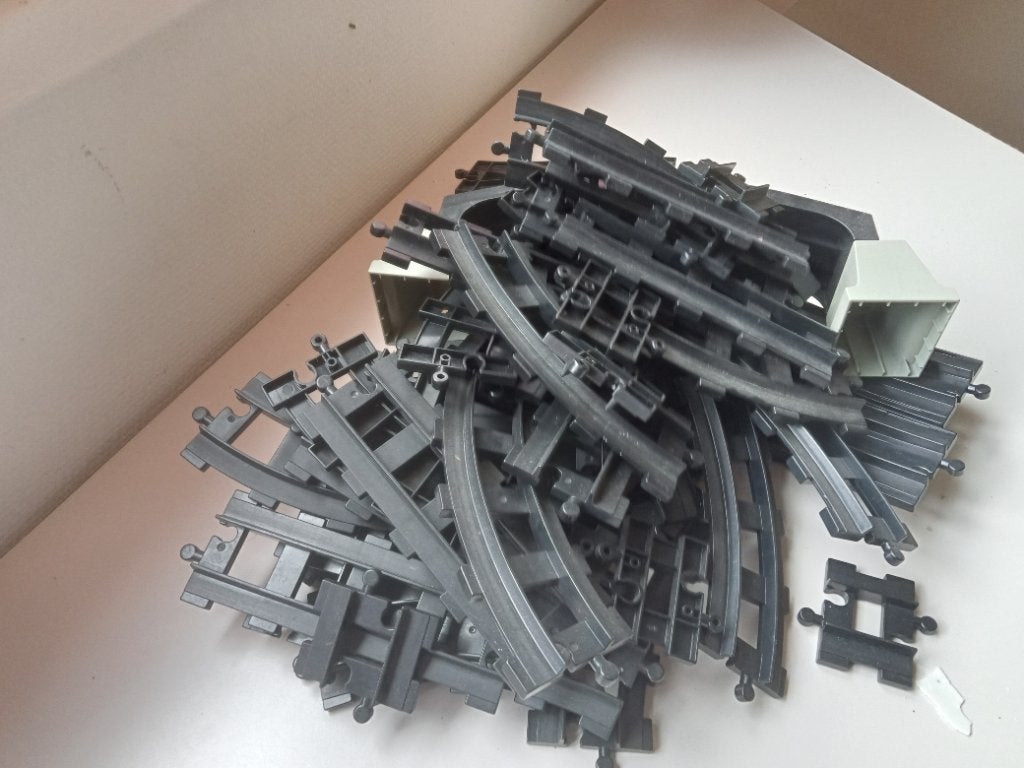 Grote partij Lego Duplo treinrails en brug, Kinderen en Baby's, Gebruikt, Overige thema's, Ophalen of Verzenden, Duplo