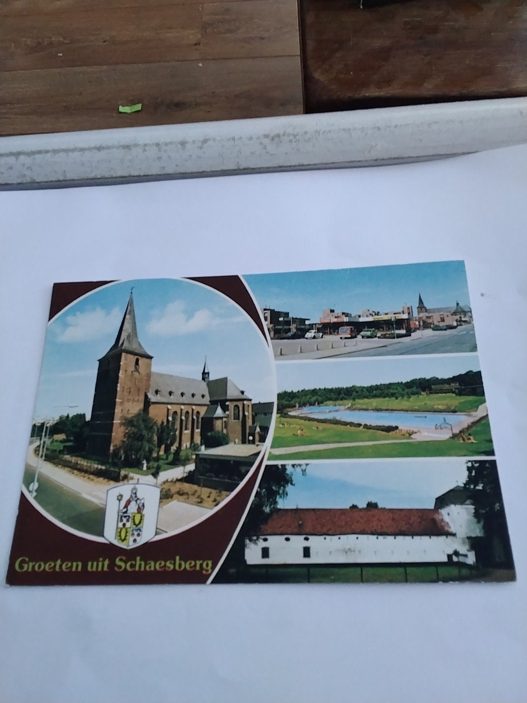 Ansichtkaart Groeten uit Schaesberg - Dekenaal kerk, Verzamelen, Ophalen of Verzenden