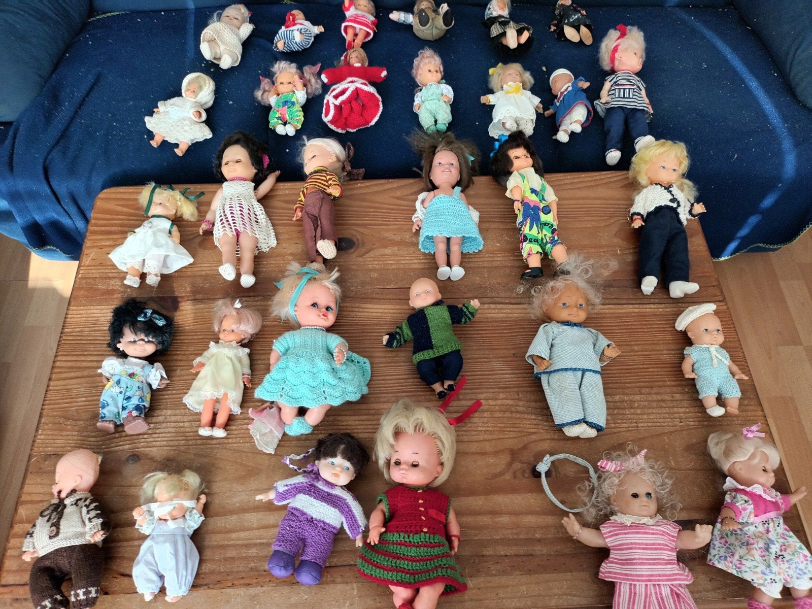 Partij  vintage poppen en babypoppen, Ophalen of Verzenden, Gebruikt