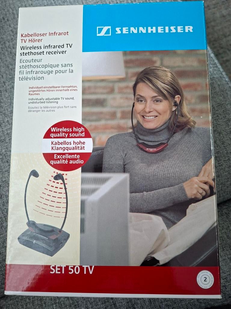 Sennheiser draadloze TV hoofdtelefoon SET 50 TV, Ophalen of Verzenden