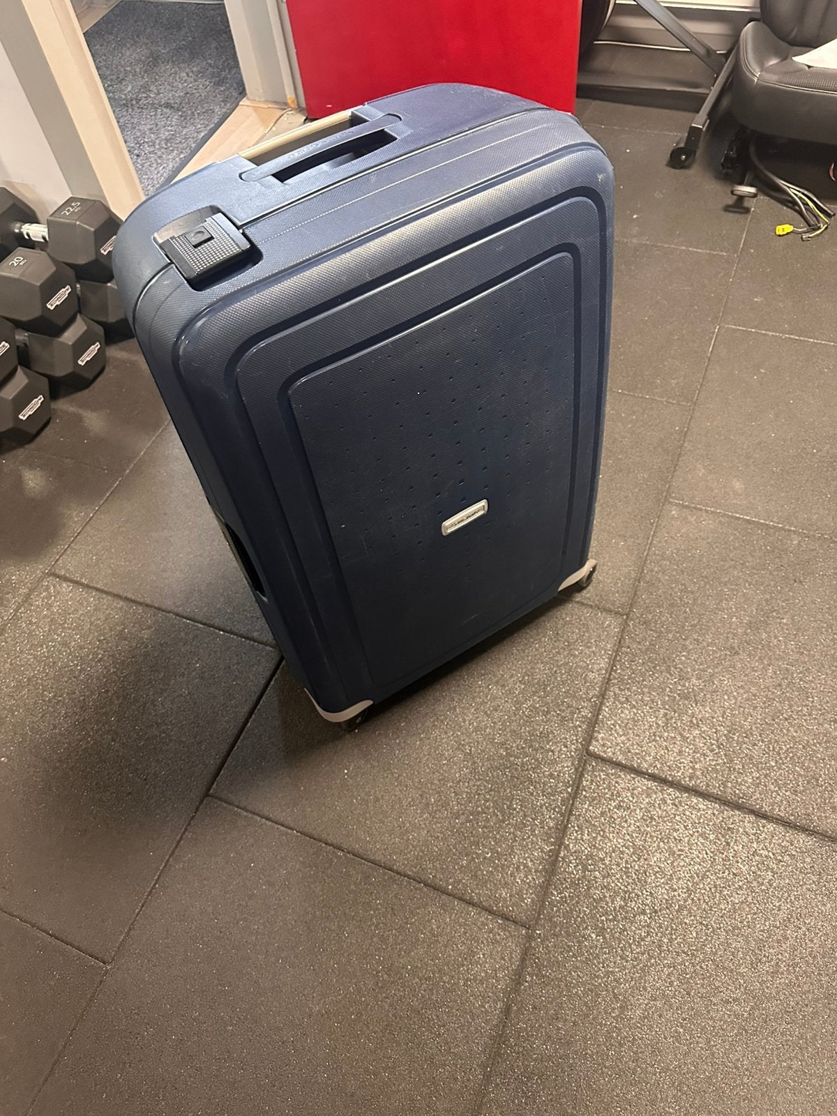 Samsonite S'Cure Spinner 75 dark blue DELUXE, Sieraden, Tassen en Uiterlijk, Koffers, Ophalen, Hard kunststof, 45 tot 55 cm, Zo goed als nieuw