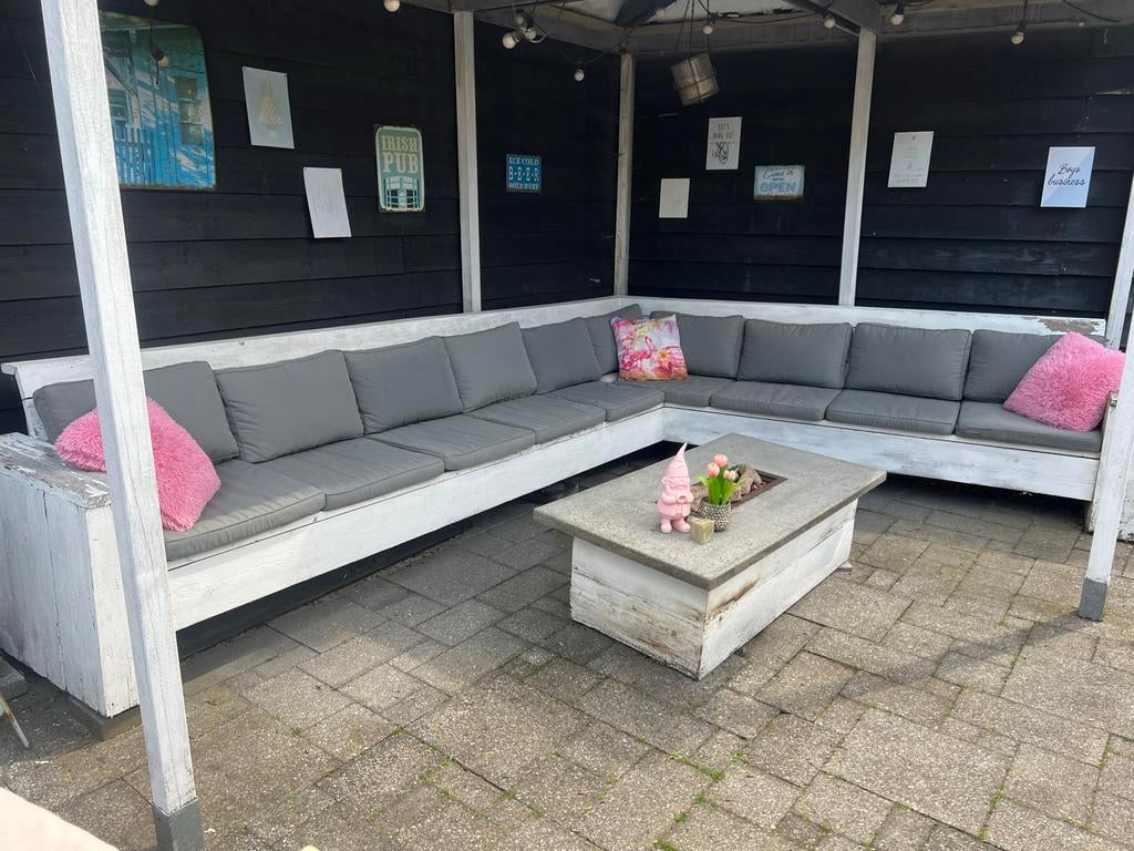 Ikea Tuinkussens loungekussens Lichtgrijs  voor loungebank, Tuin en Terras, Tuinsets en Loungesets, Ophalen, Gebruikt