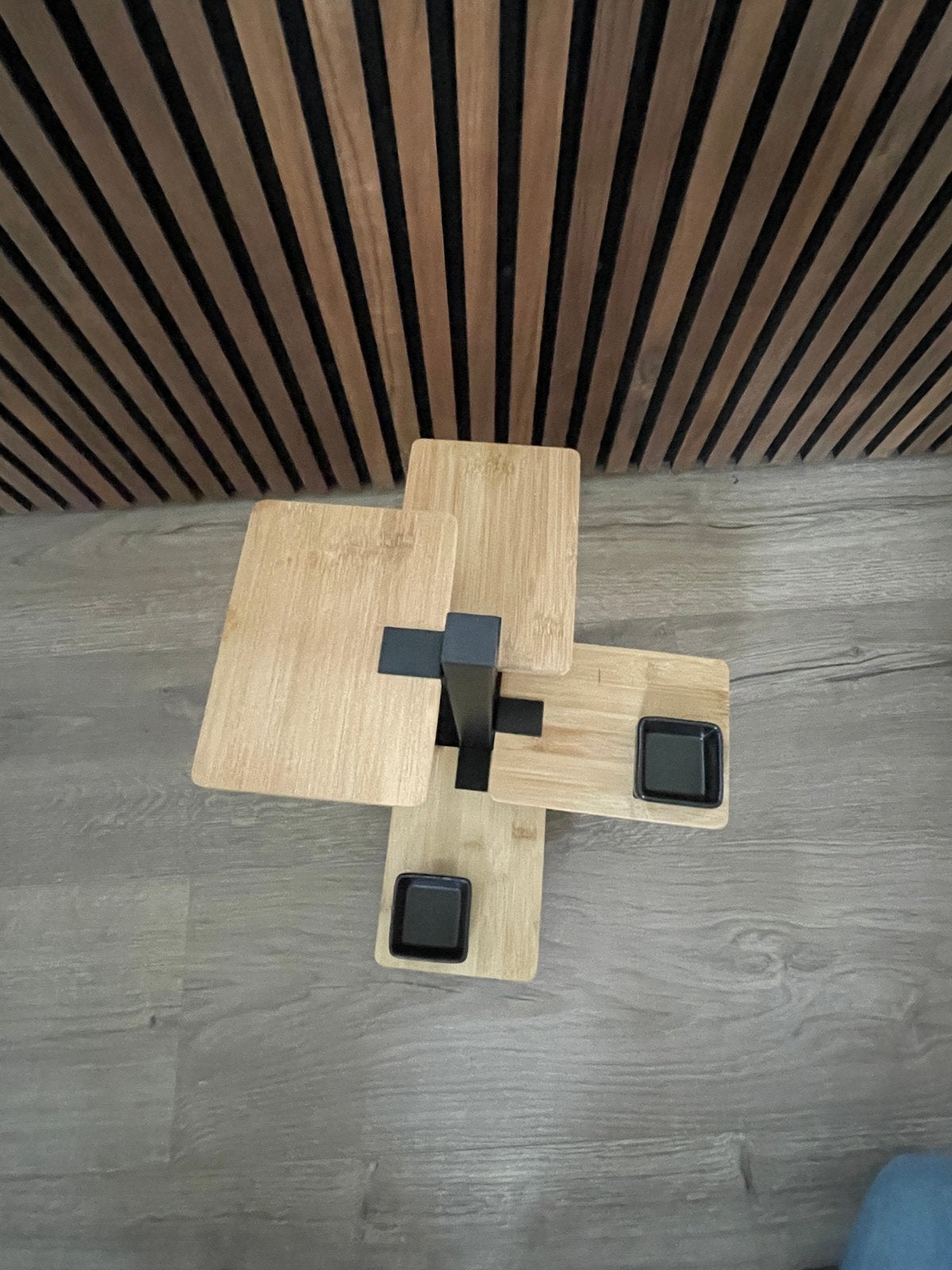 Gusta Serveerset - Bamboe en Metaal, Huis en Inrichting, Ophalen, Overige typen, Hout, Gusta