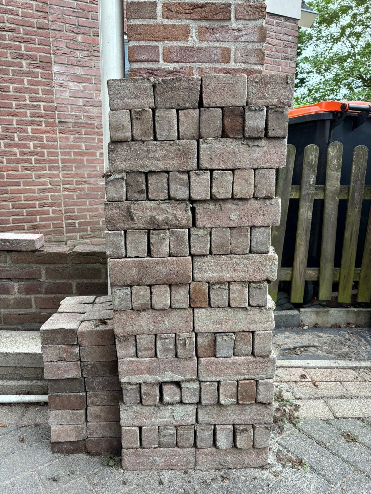 Gebakken Waaltjes, Tuin en Terras, Tegels en Klinkers, Ophalen, Zo goed als nieuw, Beton, Klinkers