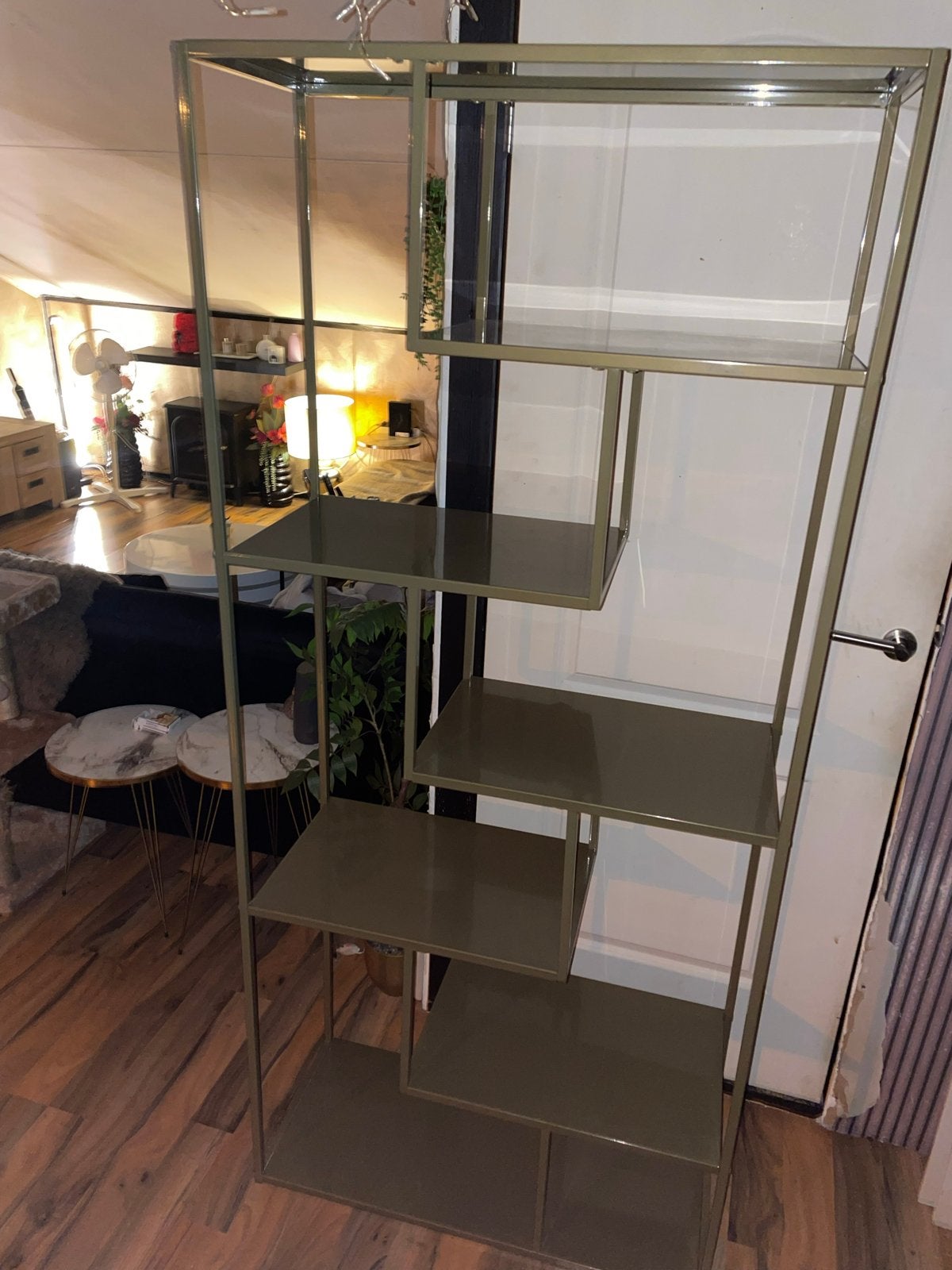 Gouden metalen kast., Ophalen, Gebruikt, 50 tot 100 cm, Metaal
