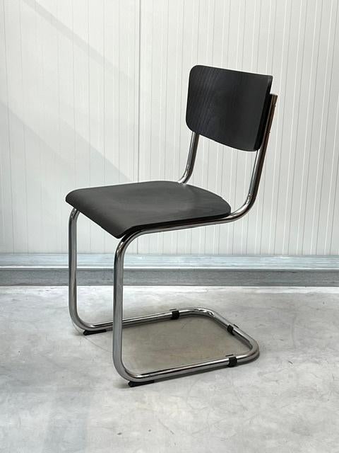 Retro sledestoel nieuw eetkamerstoel buisframestoel prijs ps, ., Zwart, Vintage, Nieuw