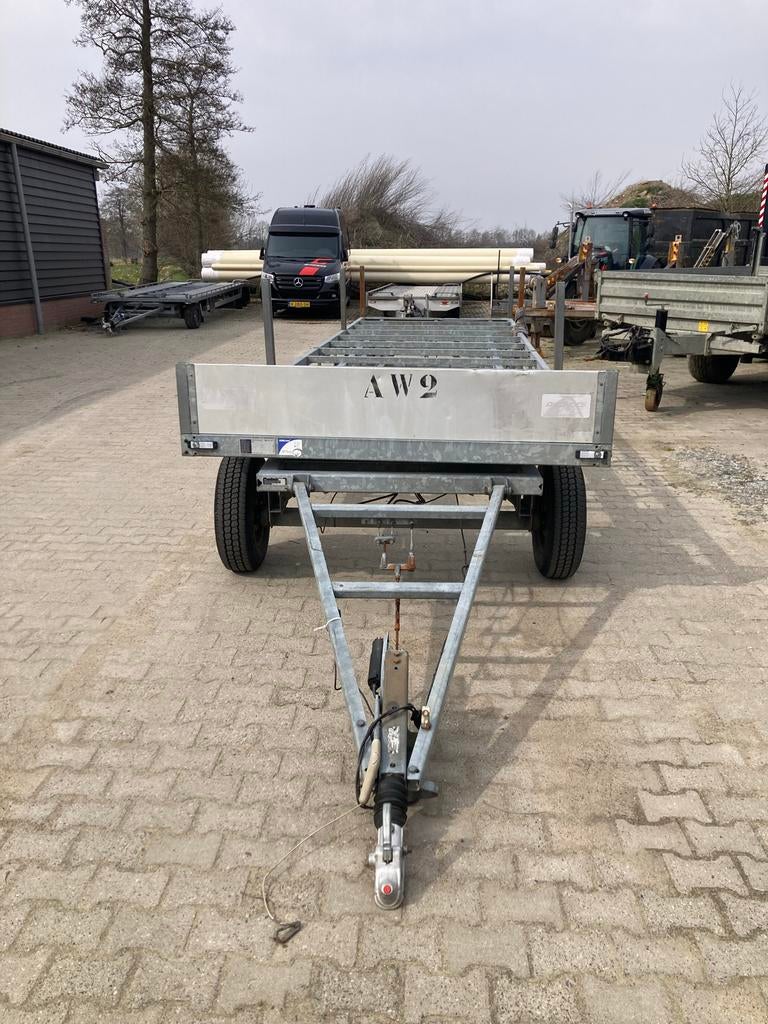 Lange schamel aanhanger - Titan Jelsum V-2700, Auto diversen, Aanhangers en Bagagewagens, Ophalen, Gebruikt