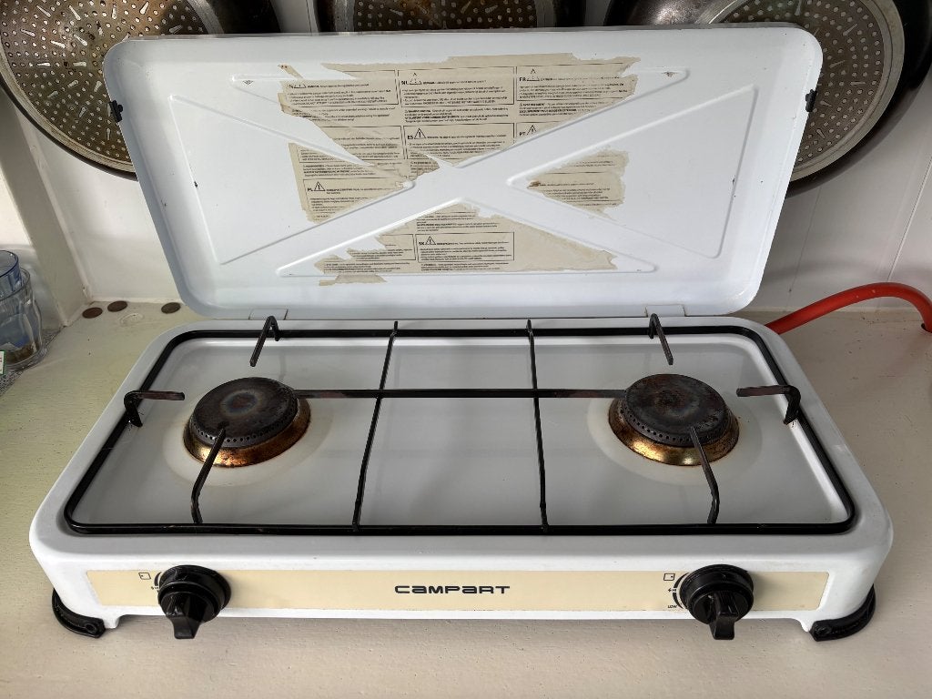 Camping gastel + grote gasfles + aansluiting samen 17,95, Caravans en Kamperen, Ophalen, Zo goed als nieuw