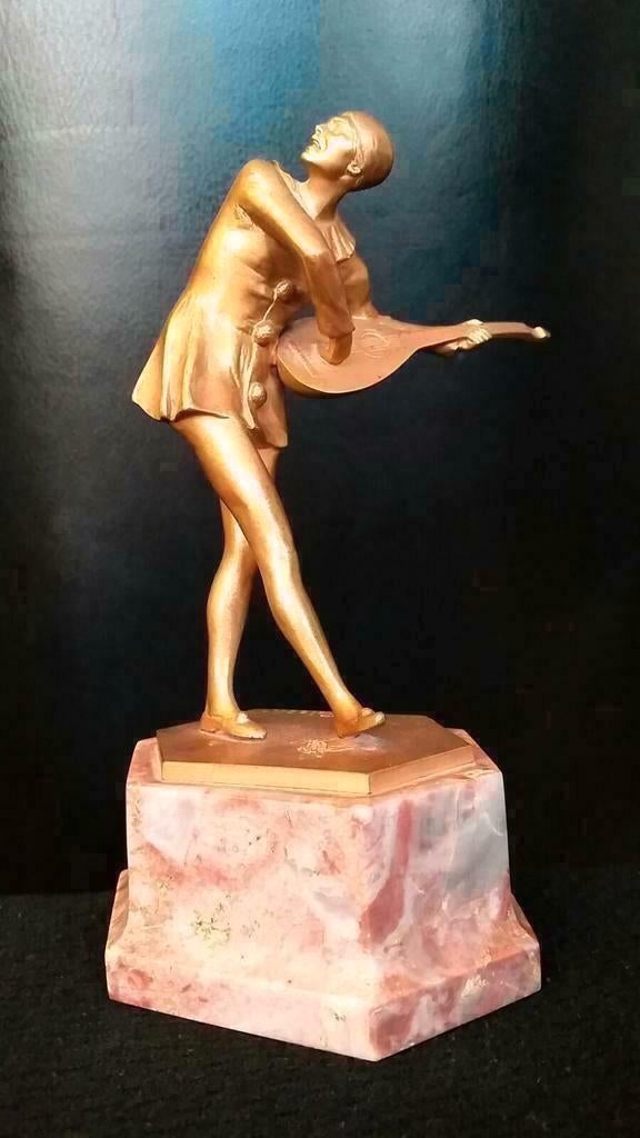 Art Deco brons beeld Franz Peleska-Lunard Bronze Sculpture, Antiek en Kunst, Ophalen of Verzenden, Brons