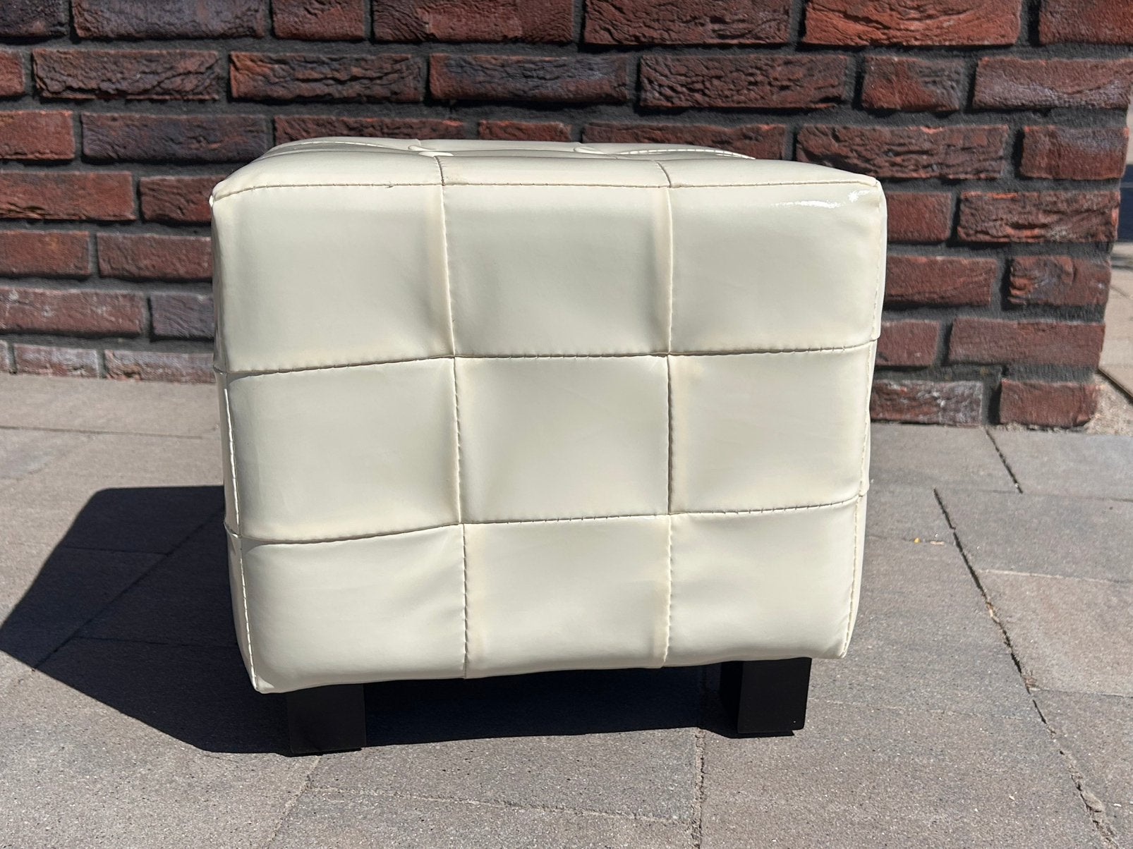 Sixties Seventies poef !! Hip en Cool 33/33/33 cm, Overige materialen, Minder dan 50 cm, Vierkant, Minder dan 50 cm