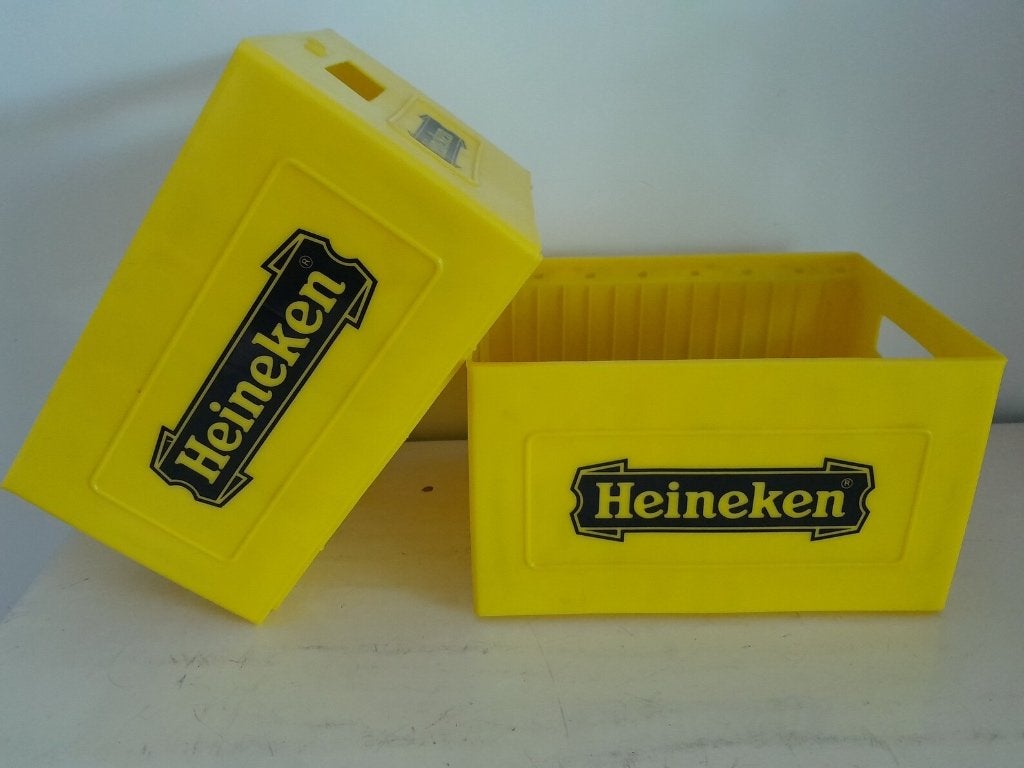Heineken kratje cd krat geel collector item €5 Zie foto’s, Verzamelen, Biermerken, Ophalen of Verzenden, Zo goed als nieuw, Overige typen