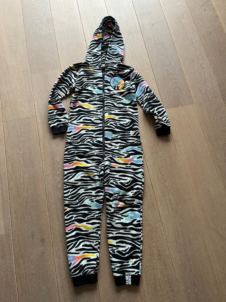 Onesie zoete zusjes zebra 122/128, Ophalen of Verzenden, Zo goed als nieuw, Jongen of Meisje, Overige typen