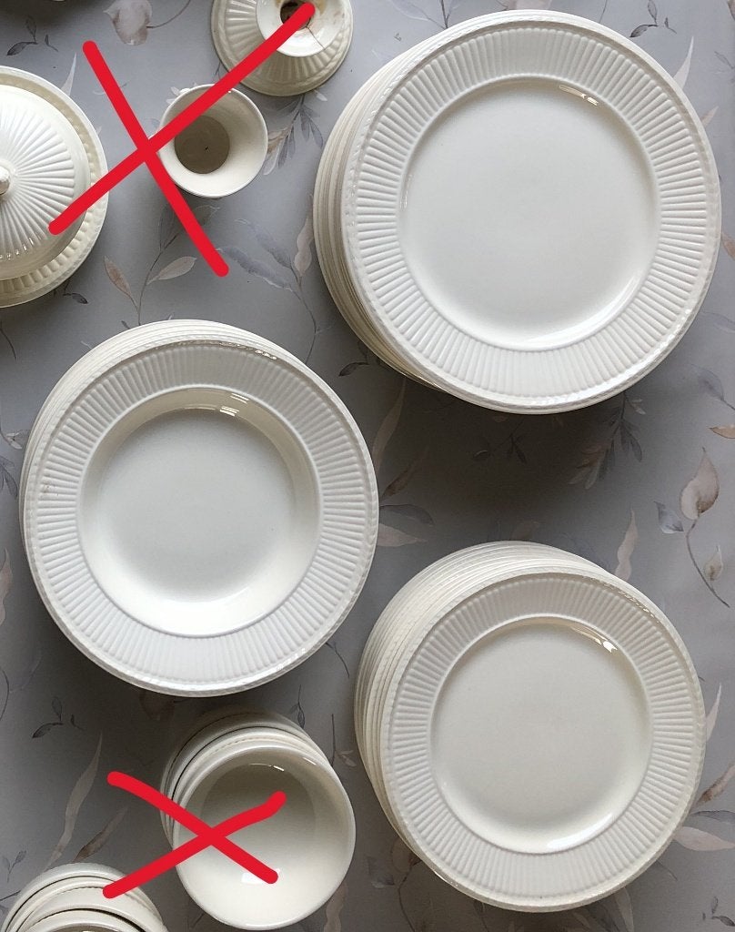 62-delig servies Wedgwood Edme (borden, schotels & roomstel), Antiek en Kunst, Ophalen
