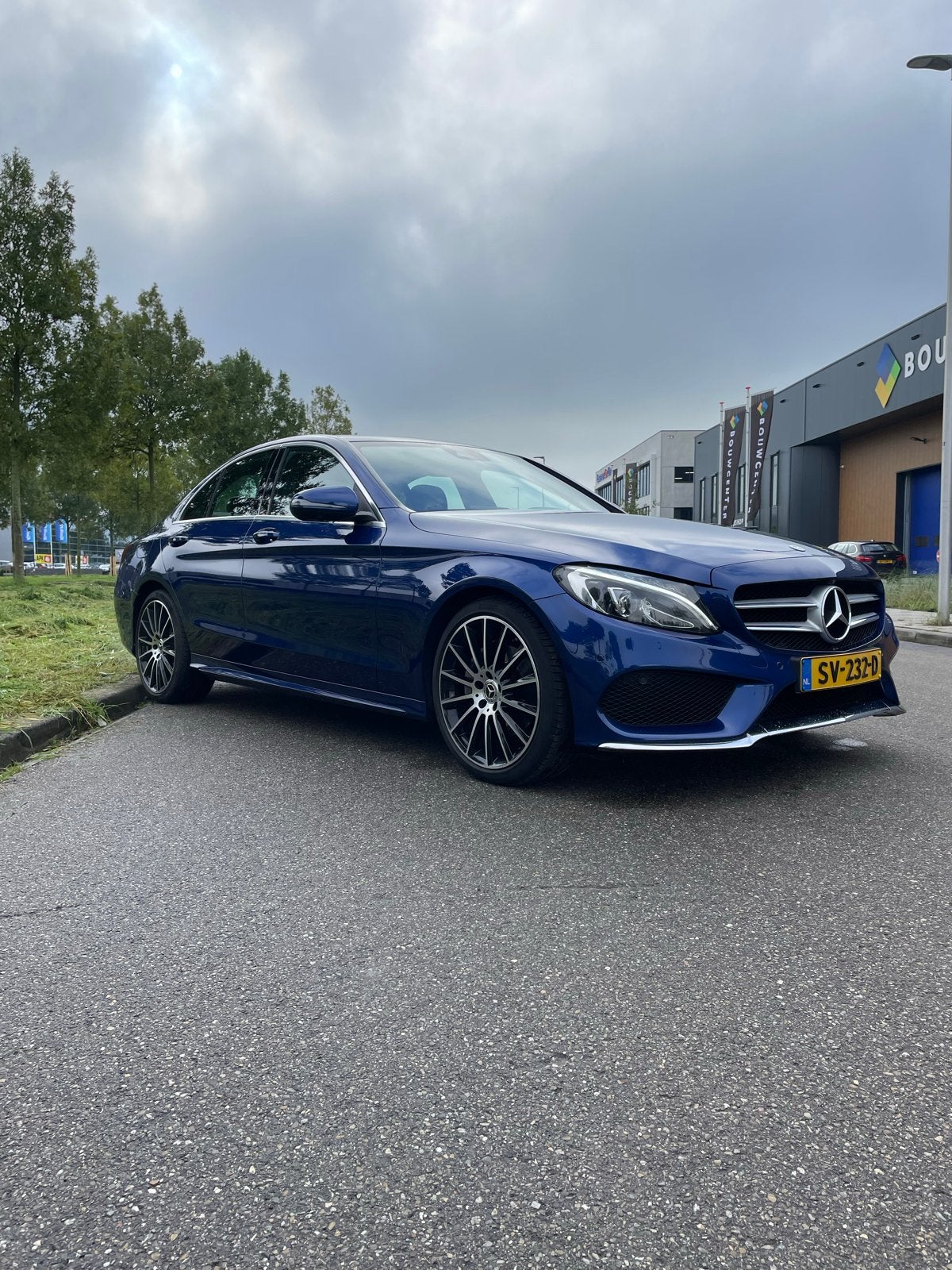Mercedes-Benz C-Klasse C180 156pk 9G-TRONIC 2018 Blauw NAP, Auto's, Automaat, Dealer onderhouden, 1800 kg, Zwart