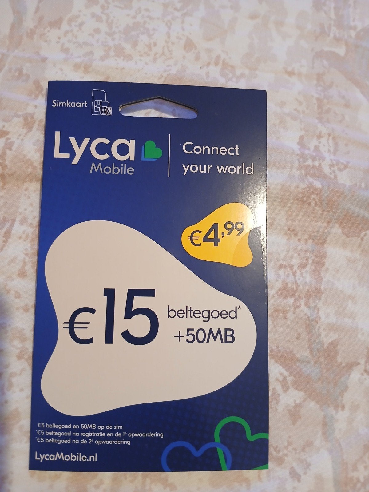 LYCA MOBILE PREPAID SIMKAART  50 STUKS, Ophalen of Verzenden, Nieuw, KPN, Simkaart