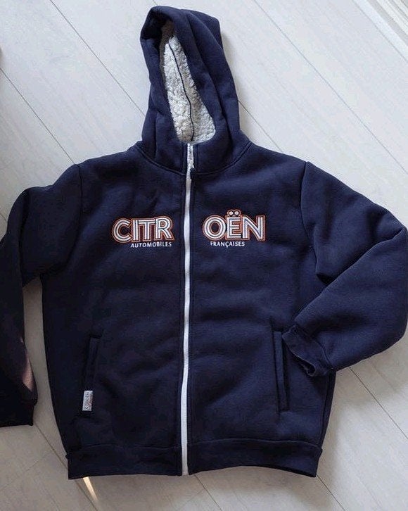 Citroën Origins Hoodie - Donkerblauw met Sherpa Voering, Ophalen of Verzenden