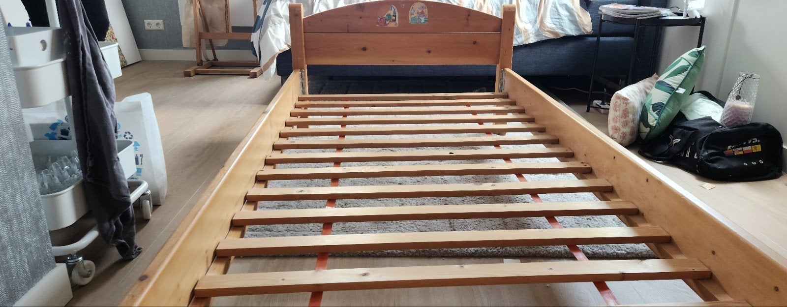 Grenen bedombouw 195x90cm - Eenpersoonsbed, Ophalen