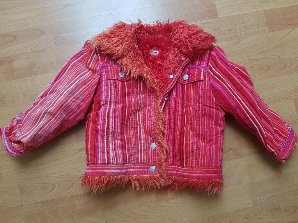 Kleurig fluffy kinderjasje Monsoon - lente - mt 104 - IGST, Kinderen en Baby's, Gebruikt, Jongen of Meisje, Ophalen of Verzenden