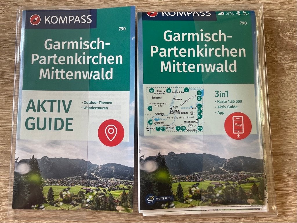 Kompass wandelkaart Garmische Partenkirchen-Mittenwald, Gelezen, 2000 tot heden, Ophalen of Verzenden, Landkaart