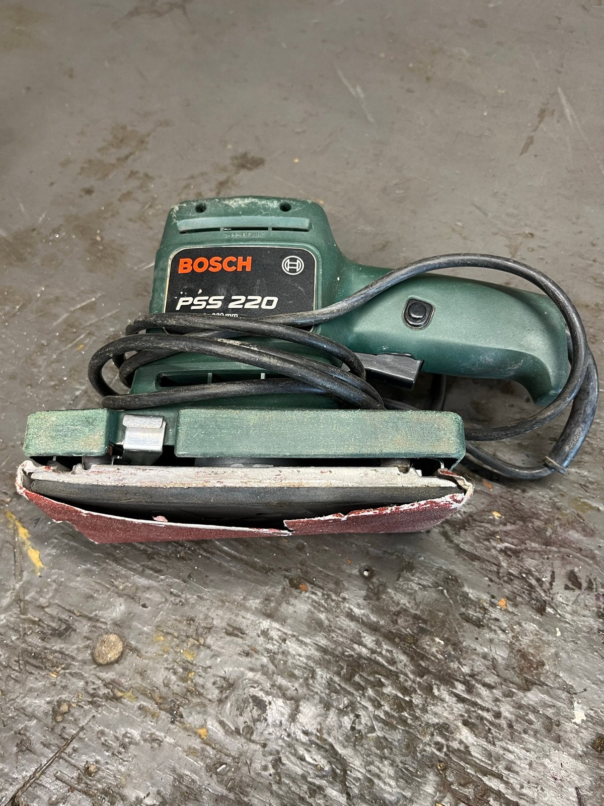 Bosch PSS 220 Vlakschuurmachine - Gebruikt, Ophalen of Verzenden, Gebruikt, Minder dan 600 watt, Vlakschuurmachine