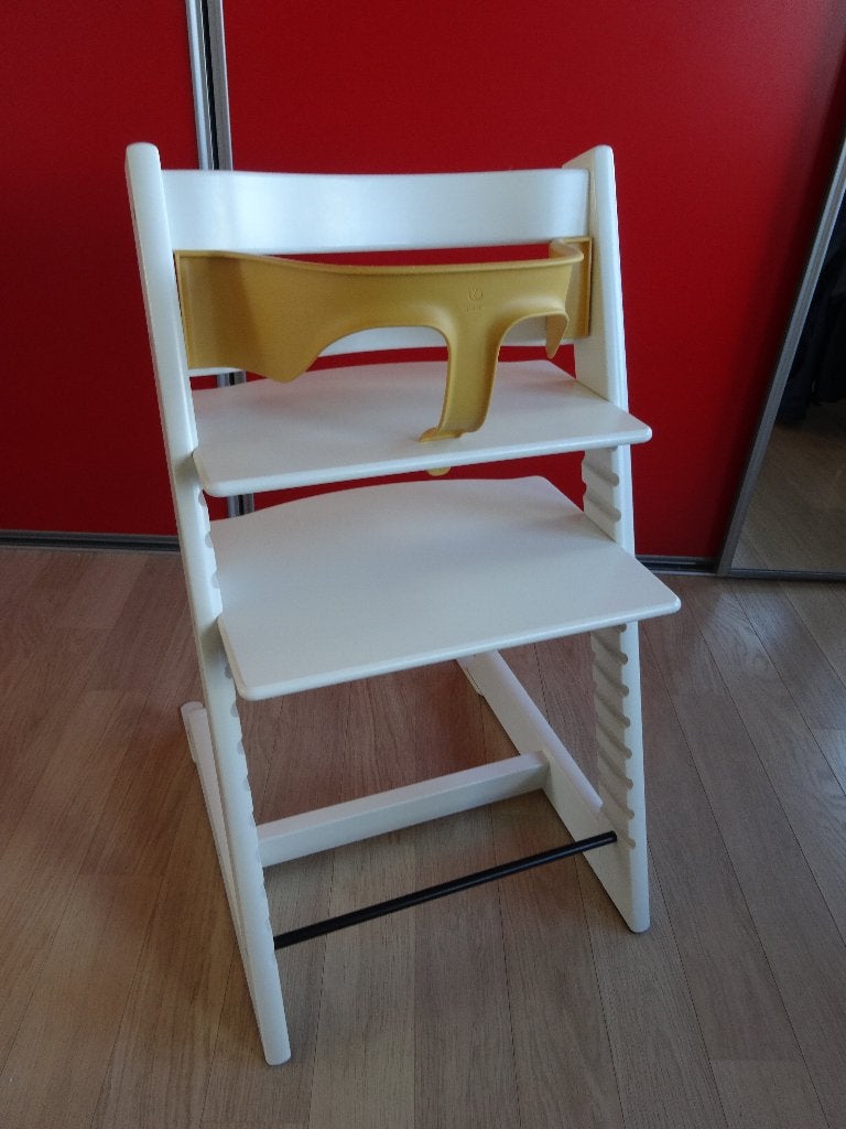 Stokke Tripp Trapp kinderstoel incl beugel + gliders, Ophalen, Zo goed als nieuw, Meegroeistoel, Stoelverkleiner