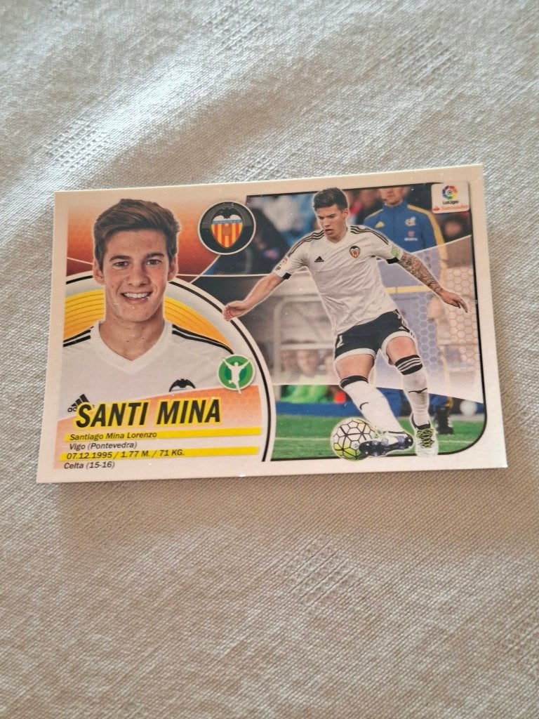 Panini / Sticker : Santi Mina / Valencia CF / 2016-2017, Verzamelen, Ophalen of Verzenden, Nieuw, Buitenlandse clubs, Poster, Plaatje of Sticker